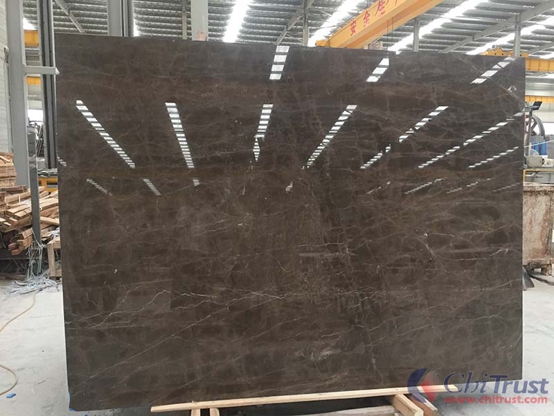 China dark brown marble big slab for constructions